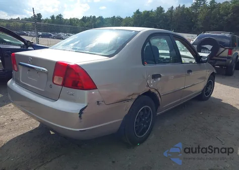 2001 Honda Civic Lx из США, поврежденный, VIN 2HGES16581H508563